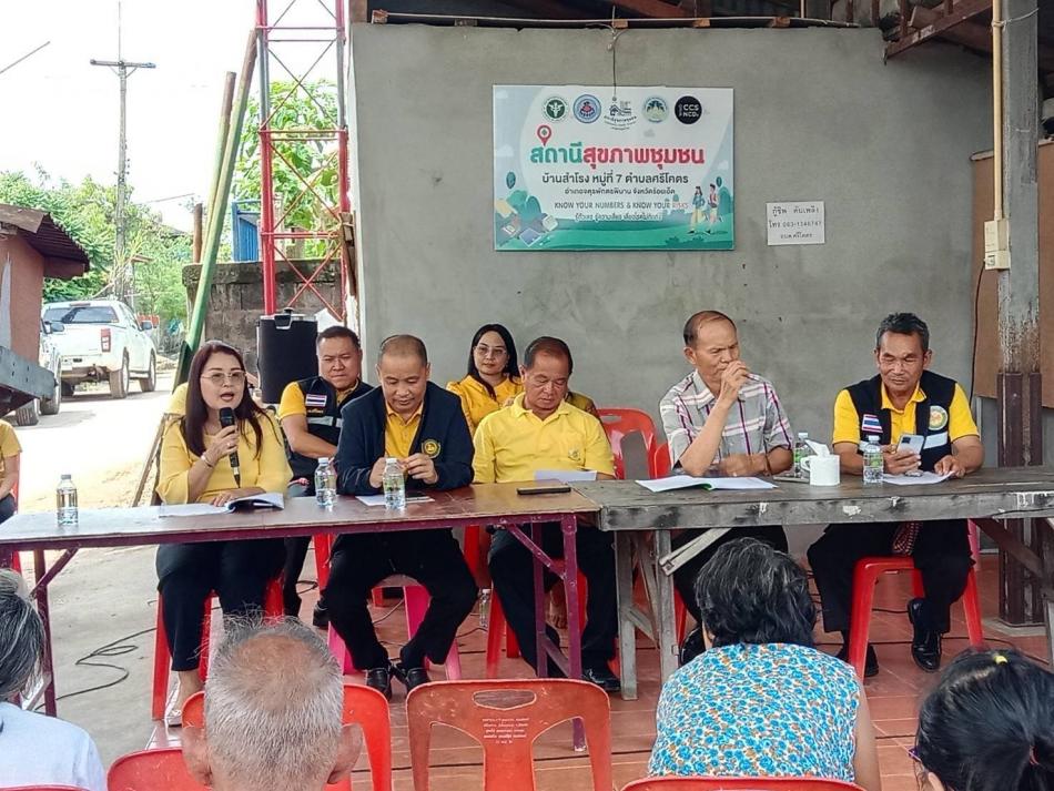 เข้าร่วมประชุมประชาคมและร่วมแสดงความคิดเห็นในการใช้น้ำประปา ของระบบประปาหมู่บ้านแบบผิวดิน บ้านสำโรง หมู่ที่ ๗ ต.ศรีโคตร อ.จตุรฯ จ.ร้อยเอ็ด